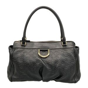 Gucci Handbag Abbey Guccissima Line 189831 Black Leather